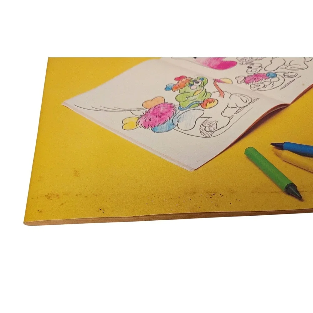 Vintage 1986 Popples' ABC Coloring‎ Book -Happy House 1 Page Has An Ink Spot